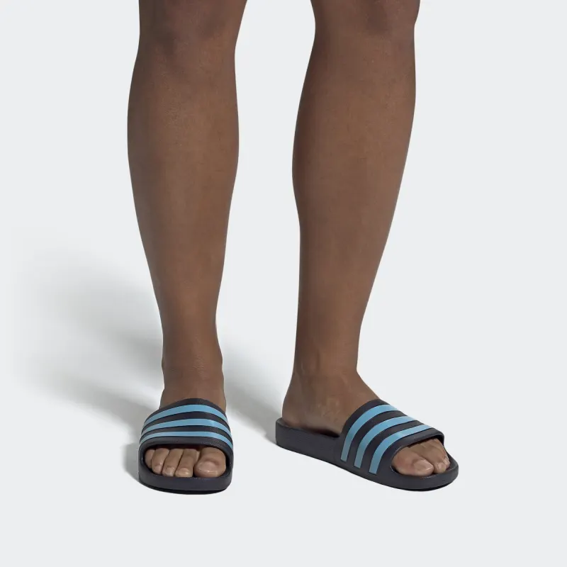 Adidas Adilette Aqua Slides Legend Ink Bright Cyan-6