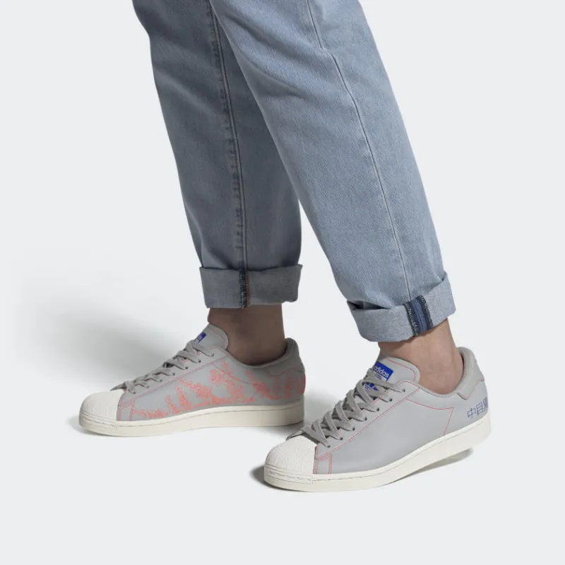 Adidas Originals Superstar Pure 'Embroidered Katakana Grey Chalk'-6
