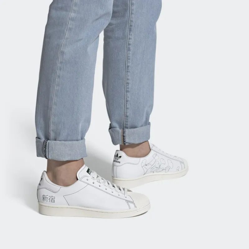 Superstar Adidas Originals Pure 'Embroidered Katakana Chalk White'-6
