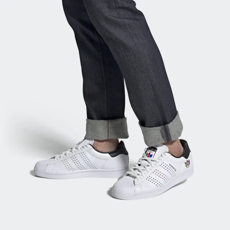 Superstar Adidas Originals 'Colorful Trefoil Cloud White'-6