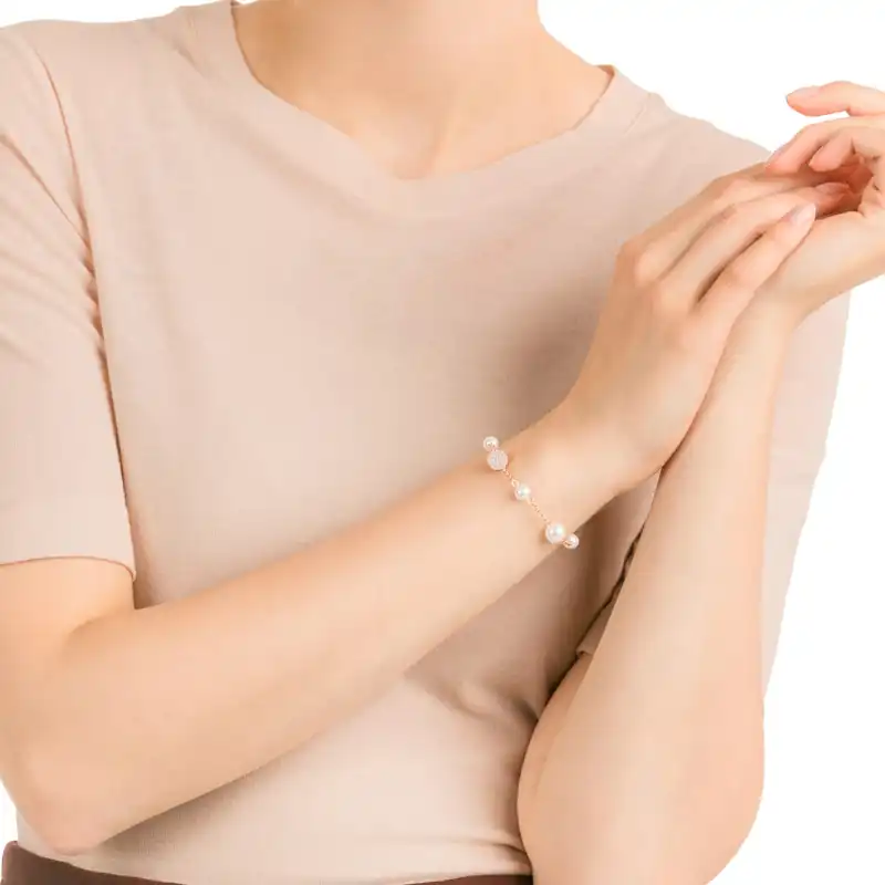 Swarovski Remix Collection Crystal Bracelets Women's White/Rose Gold Plated-3