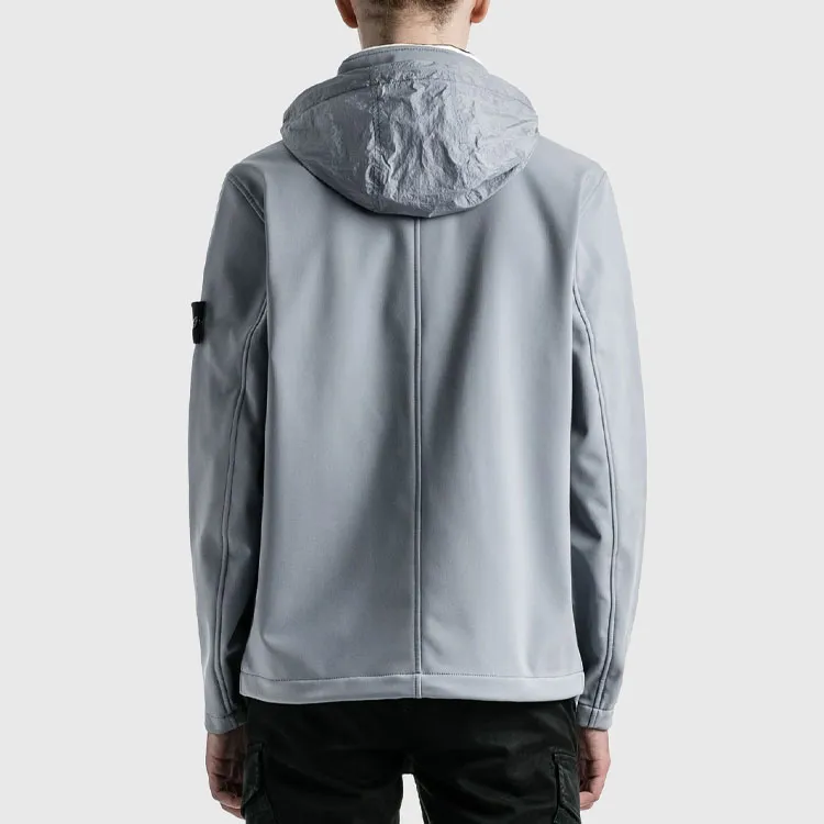 STONE ISLAND LIGHT SOFT SHELL R SERIES SOFT SHELL Jackets & Coats Men's Dusty Gray-6