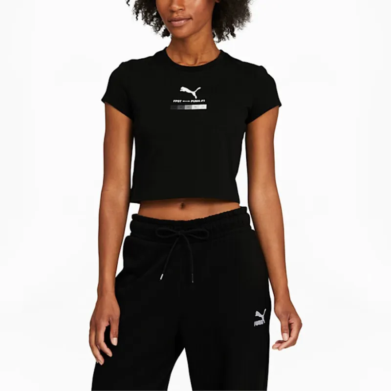 PUMA Crop Tops Women's Black-3