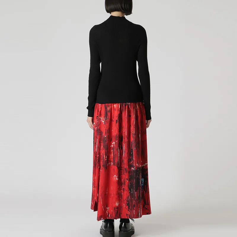 Yohji Yamamoto Long Sleeved Dresses Women's Red-3