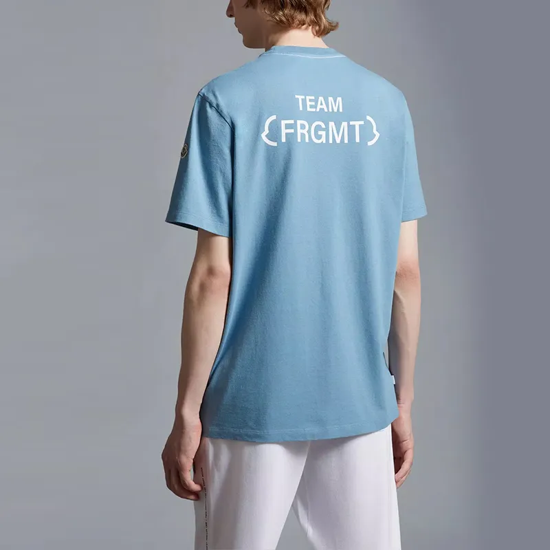Moncler x FRGMT Moncler X FRGMT Co branded SS23 T Shirt Unisex Blue-3