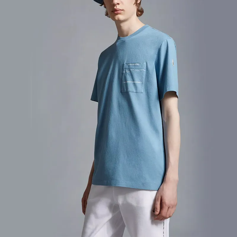 Moncler x FRGMT Moncler X FRGMT Co branded SS23 T Shirt Unisex Blue-4