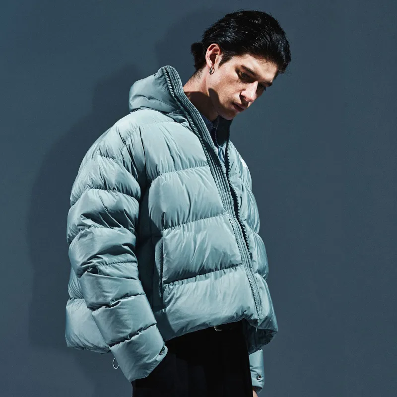 ROARINGWILD Down Jacket Unisex Gray Blue-2