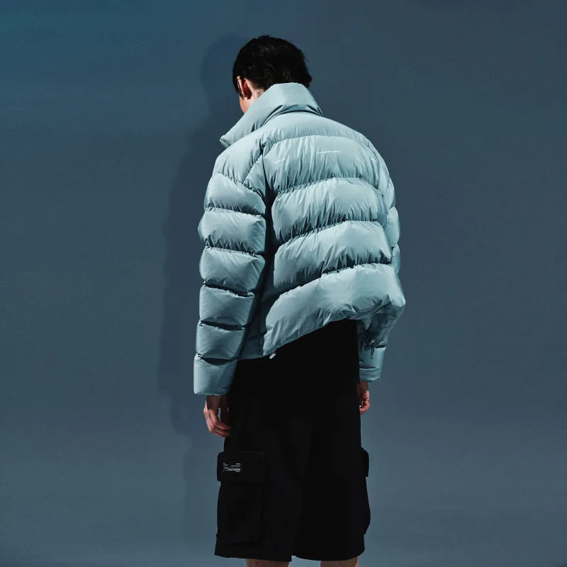 ROARINGWILD Down Jacket Unisex Gray Blue-6