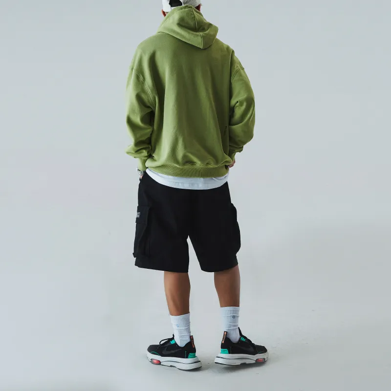 ROARINGWILD Hooded Sweatshirt Unisex Gray Green-4