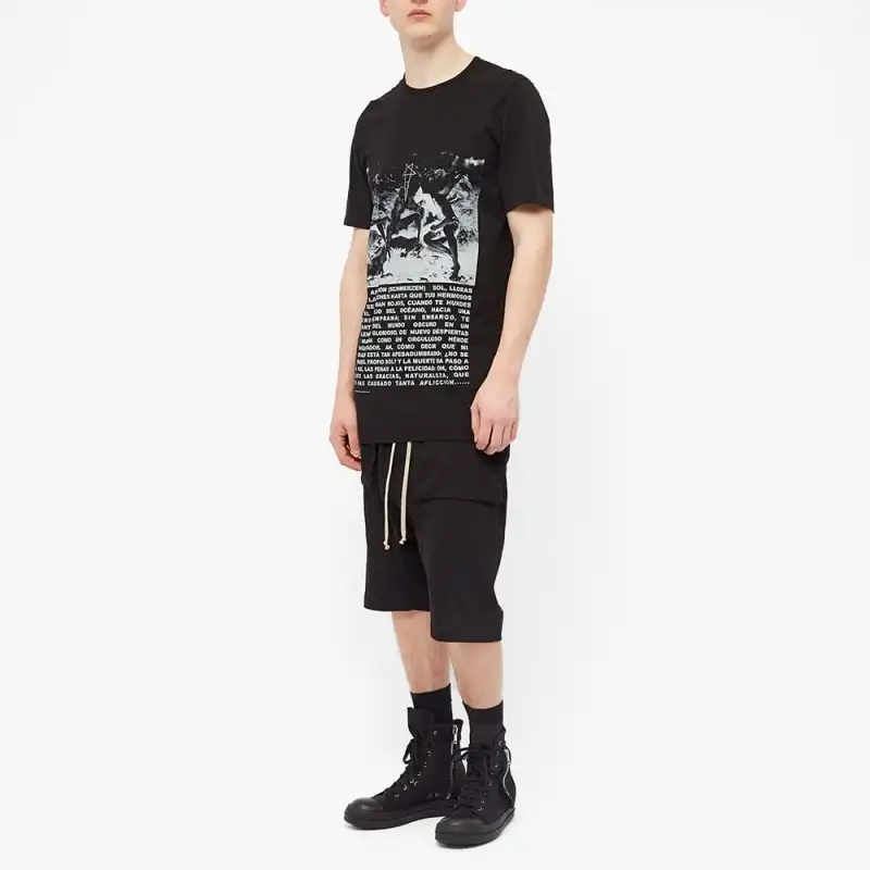 Rick Owens DRKSHDW Casual Shorts Men Black-4