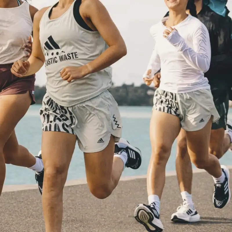 Adidas Casual Shorts Women's Linen Green-5