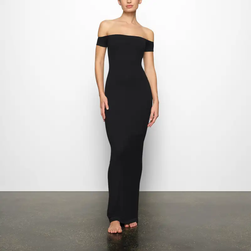 Skims Short-Sleeved Dresses Women's Agate Black-1