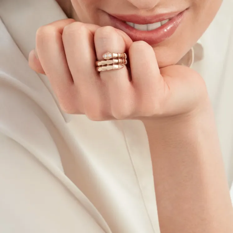 BVLGARI 18K Rose Gold Rings Women's Rose Gold-3