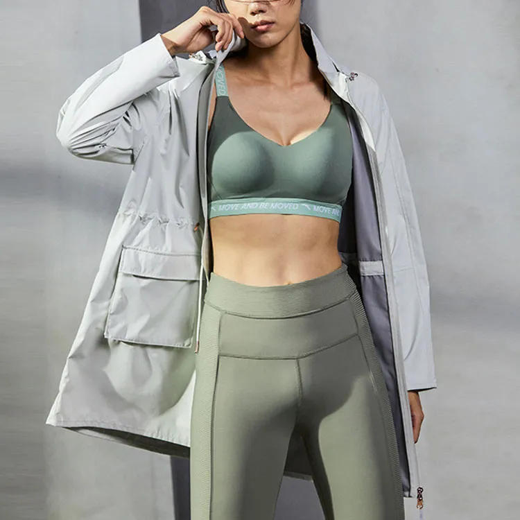 ANTA Variety Training Collection Trench Coats Women's Light Xī Green-5