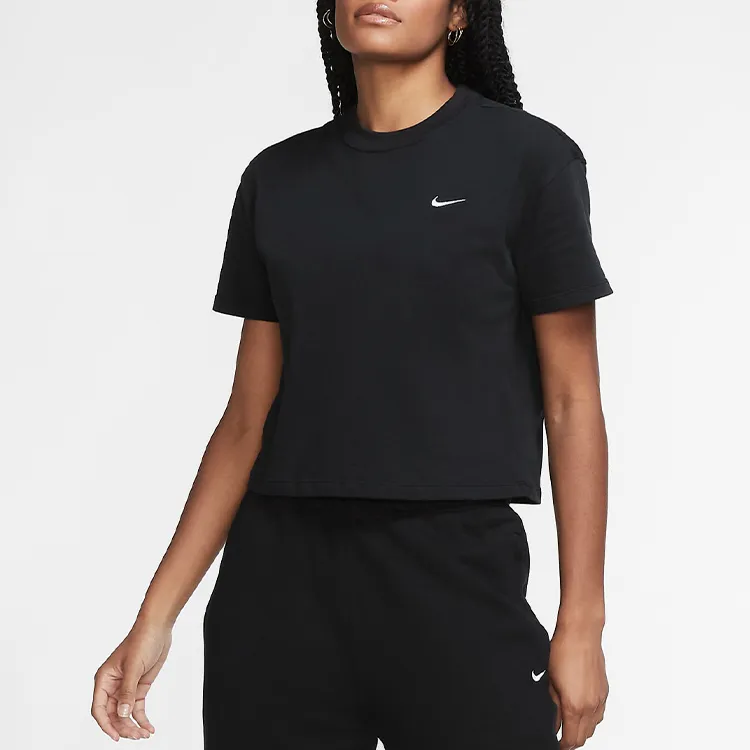 Nike Crop Tops Women's Black-3