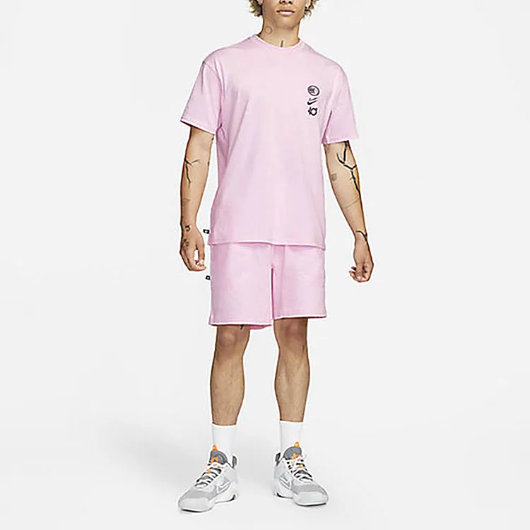 Nike Drop Shoulder Sleeve T-Shirt Men's Pink-2