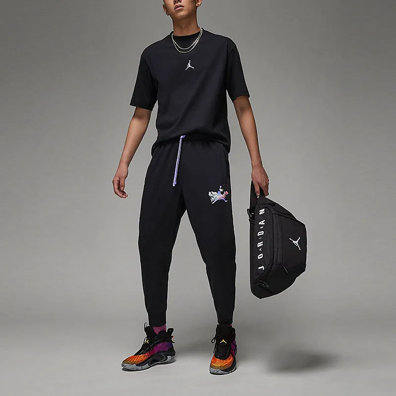 Jordan Drop Shoulder Sleeve T-Shirt Men's Black-2