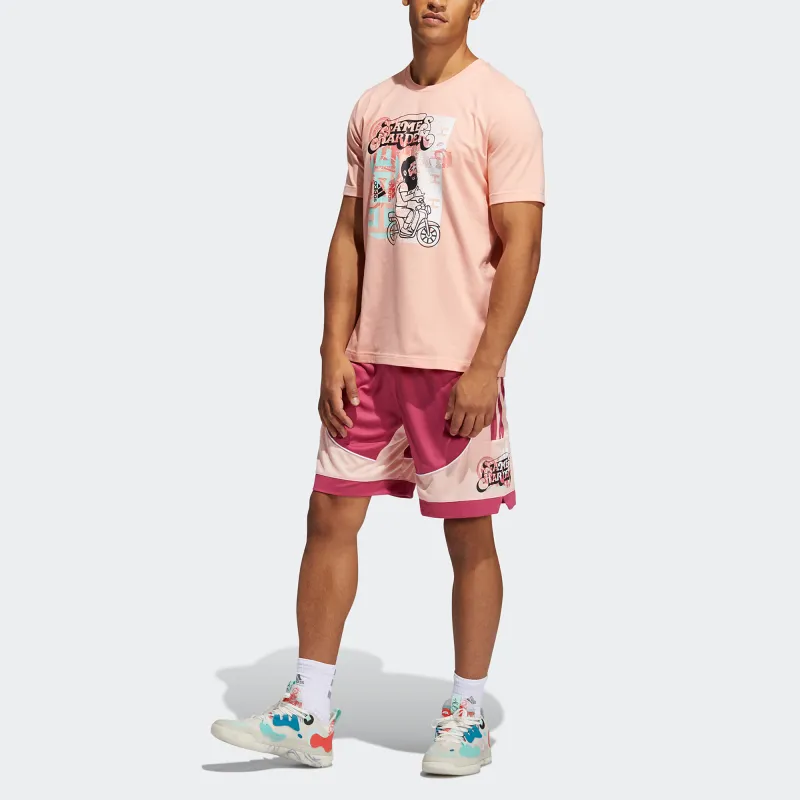 Adidas Basketball Shorts Men Pink-3