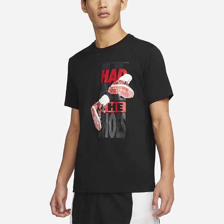 Jordan T Shirts Men Black-3