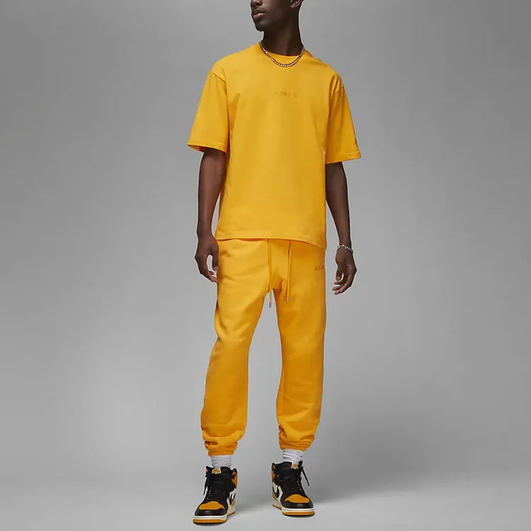 Jordan Wordmark T Shirts Men Yellow-4