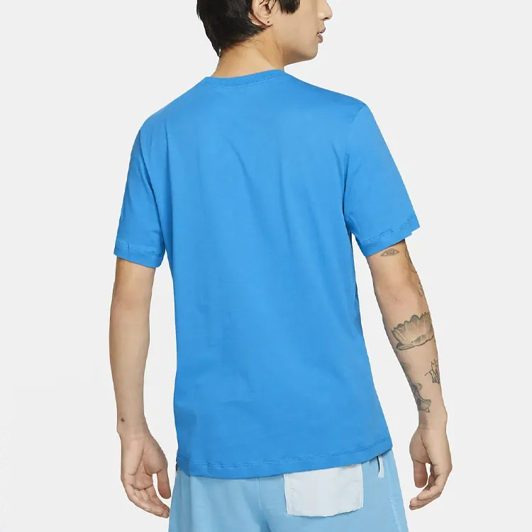 Nike T Shirts Men Blue-2