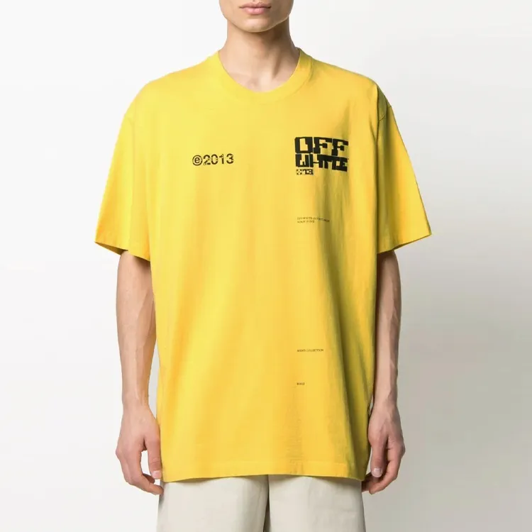 OFF WHITE SS21 T Shirt Men's Yellow-2
