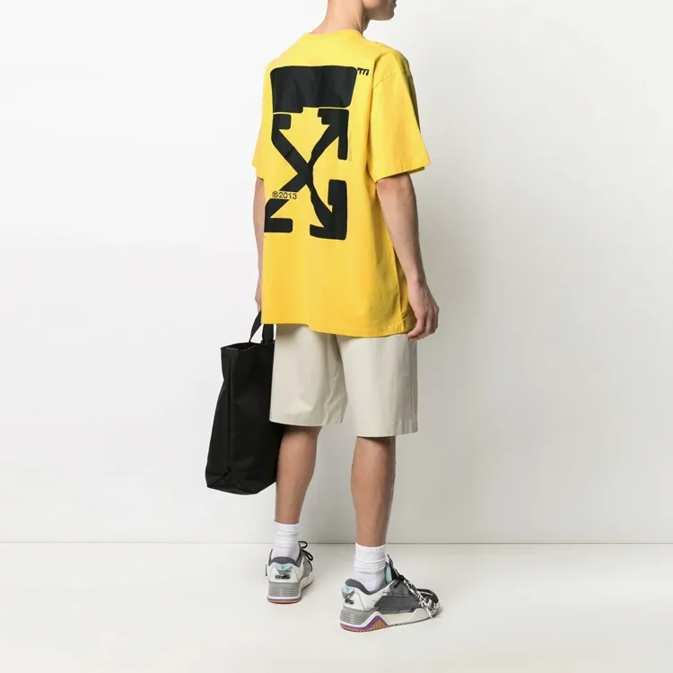 OFF WHITE SS21 T Shirt Men's Yellow-4