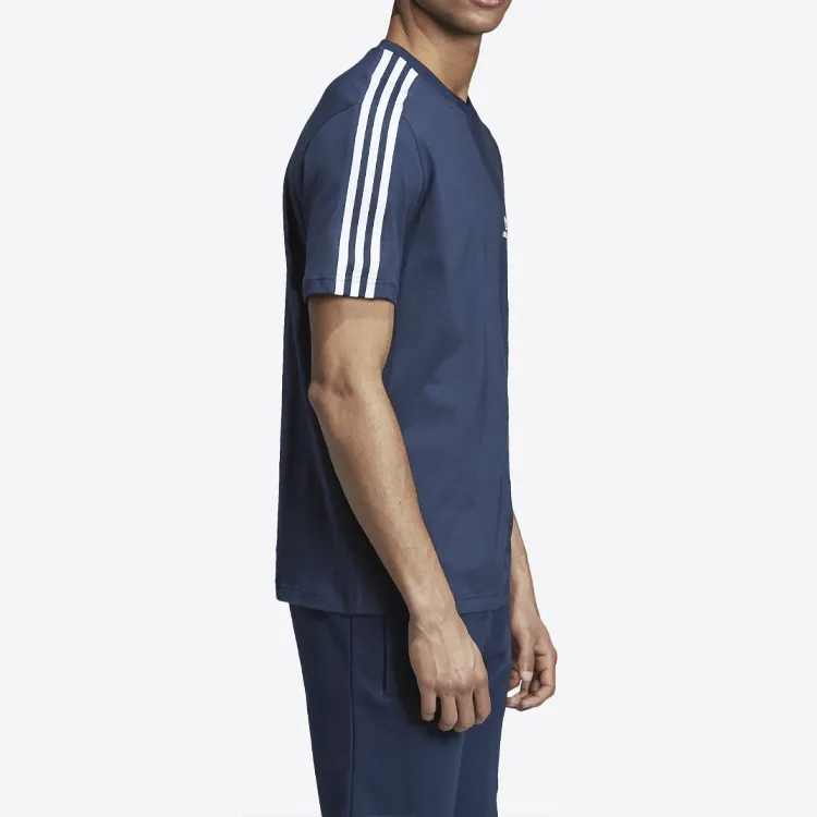 Adidas Originals T Shirts Men Marine Blue-5