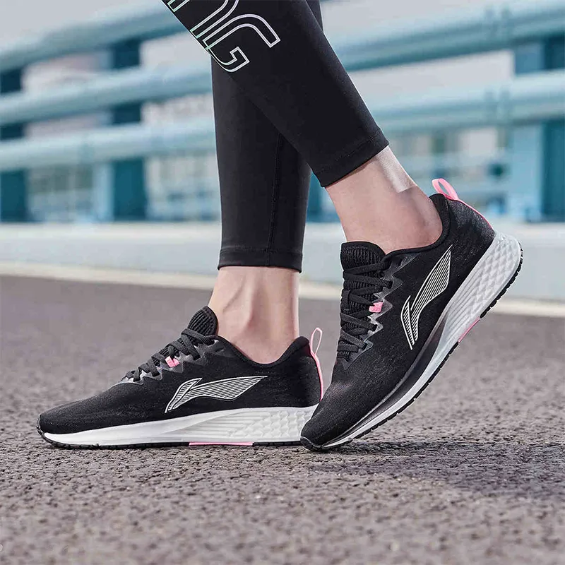 LiNing Red Hare 4 Durable Breathable Low Top Running Shoes Women's Black-5