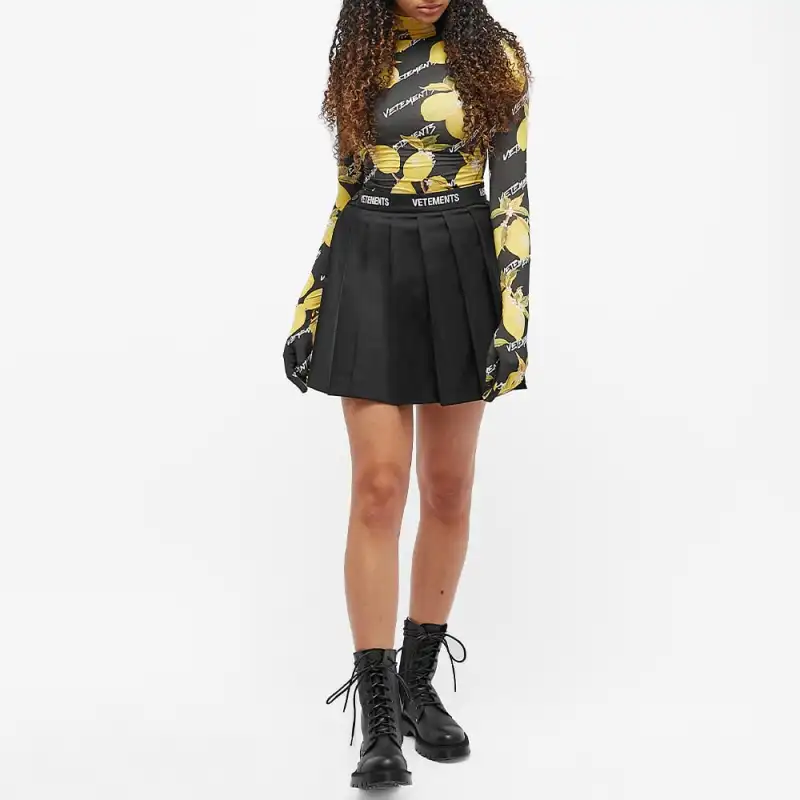 Vetements Casual Short Skirts Women's Black-1