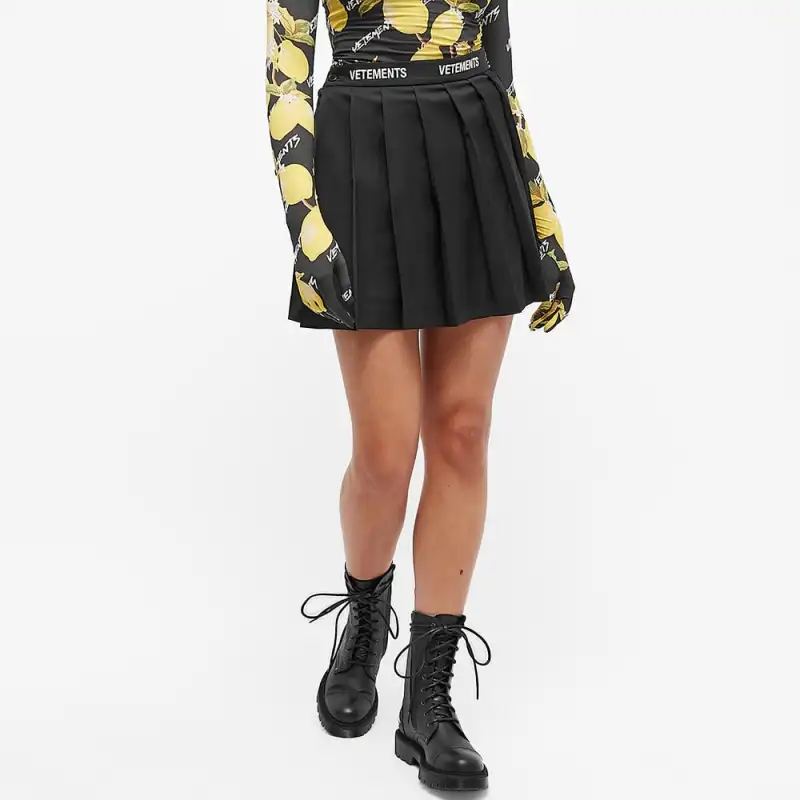 Vetements Casual Short Skirts Women's Black-2