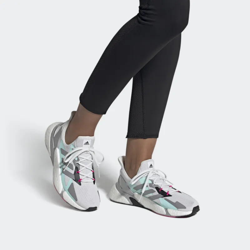Adidas X9000L4 Crystal White Silver Metallic Women's-6
