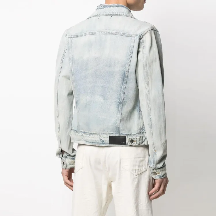 AMIRI Denim Jackets Men Light Blue-1
