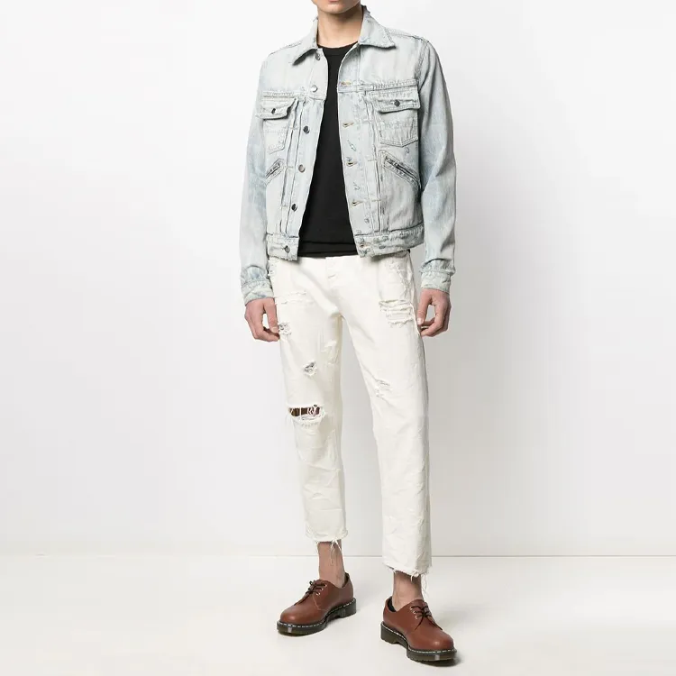 AMIRI Denim Jackets Men Light Blue-3