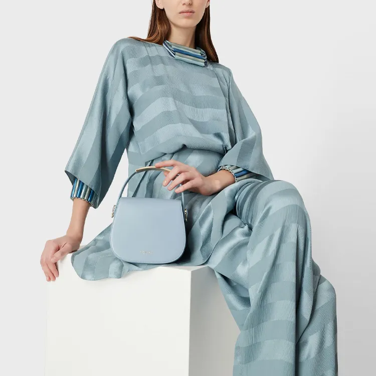 GIORGIO ARMANI Long-Sleeved Dresses Women's Blue-4