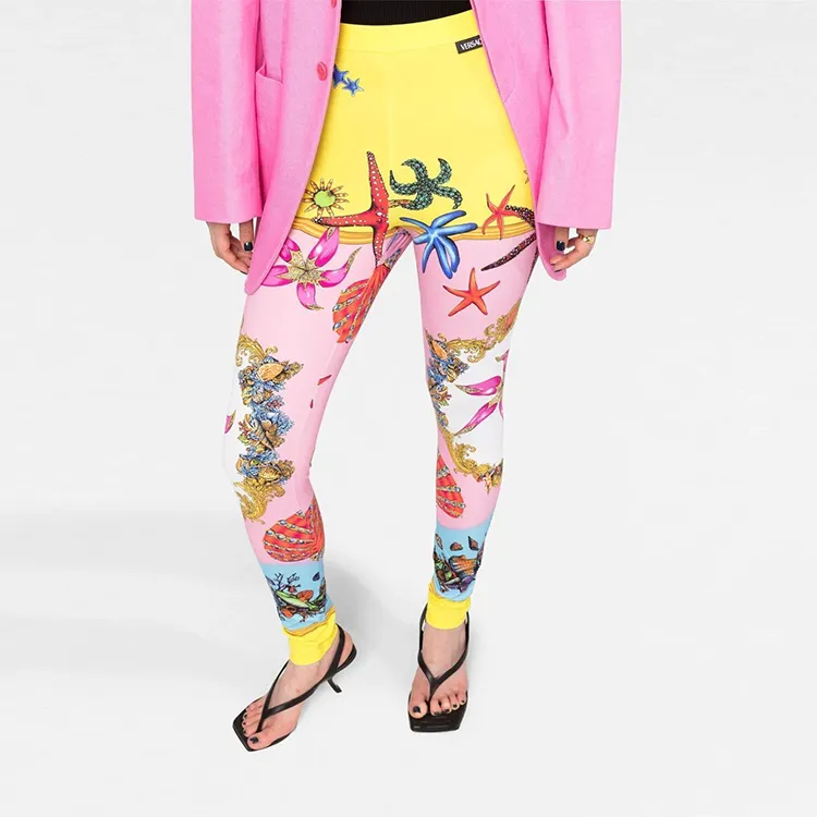 VERSACE Leggings Women's Multicolor-3