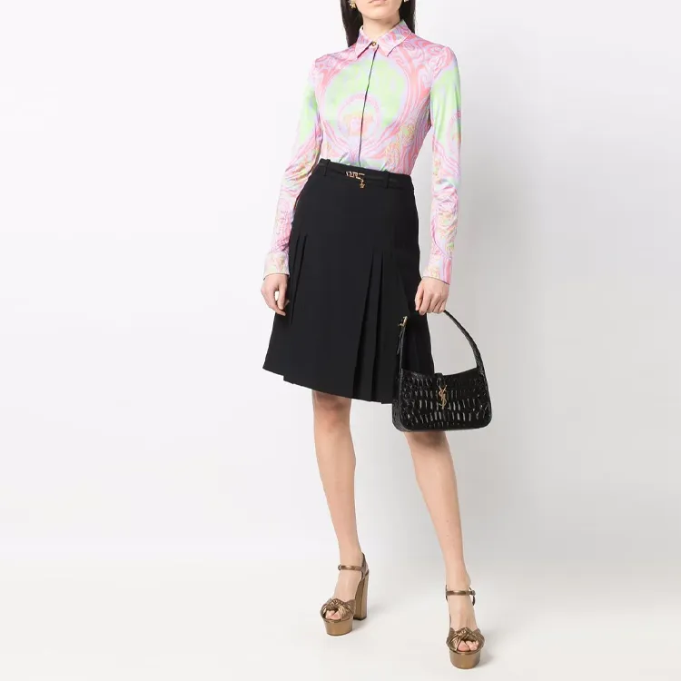 FANSIZHE VERSACE SS22 Casual Long Skirt Women's Black-1