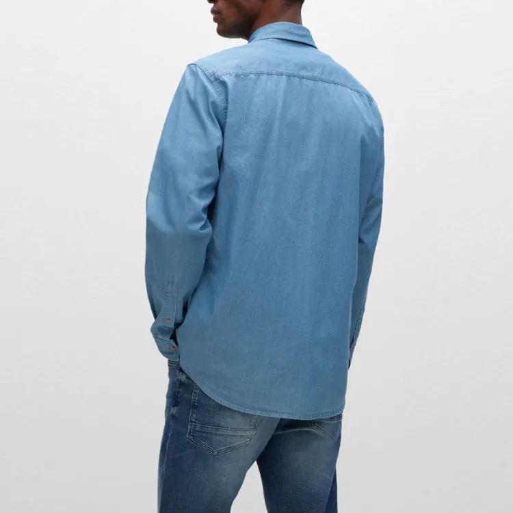 HUGO BOSS Shirts Men Blue-4