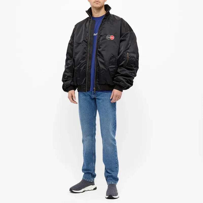 Balenciaga T Shirt Loose Fit Style Men's Blue-3