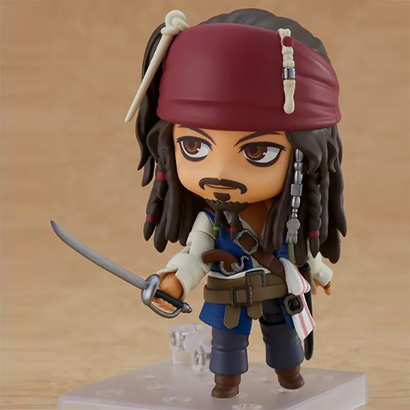 GSC Jack Sparrow Caribbean Pirate, Jack, Sparrow, Captain, With Base 10cm Chibi Figures-3