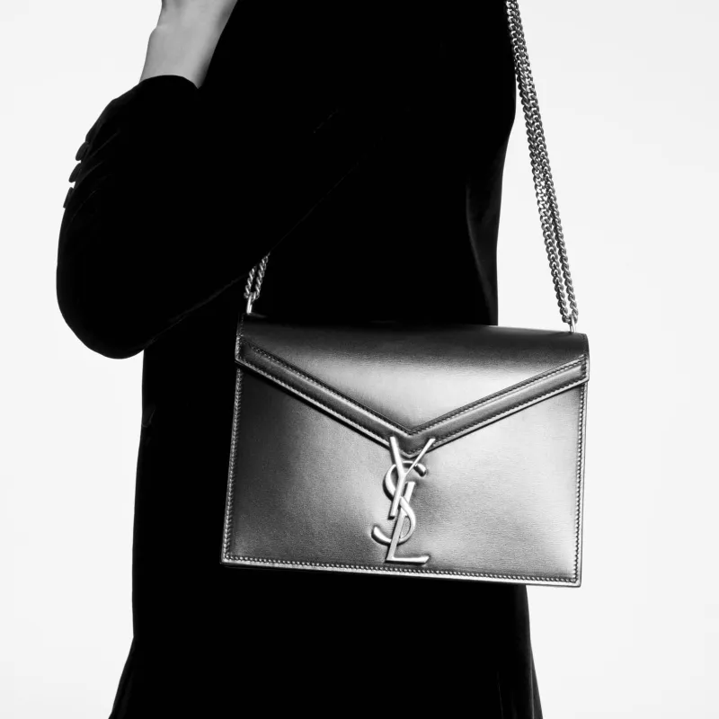 SAINT LAURENT CASSANDRA Smooth Leather Shoulder Bag, Crossbody Bag Women's Black-5