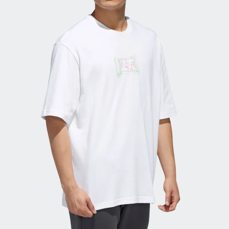 Adidas T Shirts Men White-4