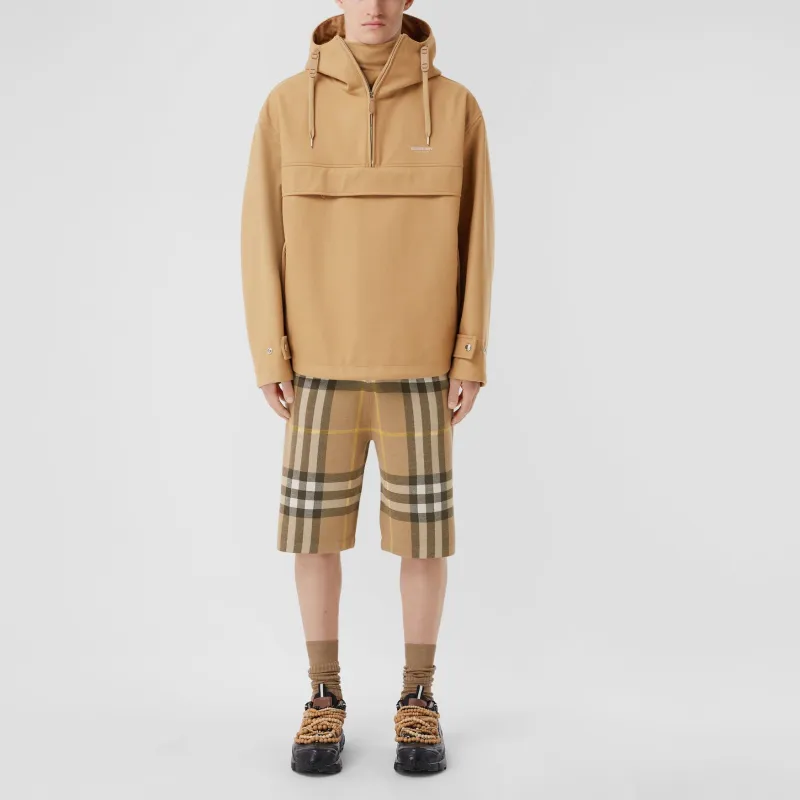 Burberry Tartan Motif Bermuda Shorts Beige-3