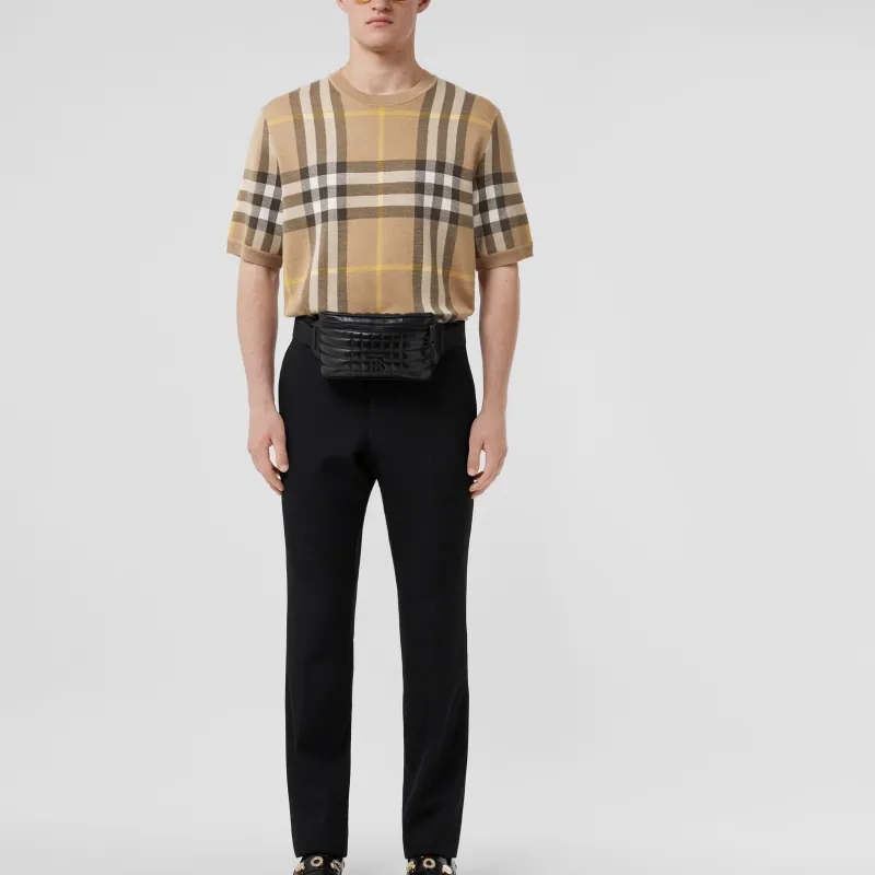 Burberry Vintage Check Knitted T-Shirt - POIZON