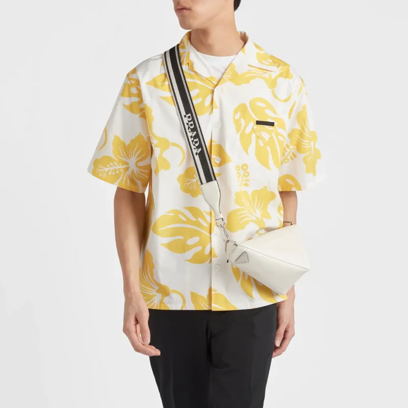 PRADA Saffiano Triangle Bag White-3