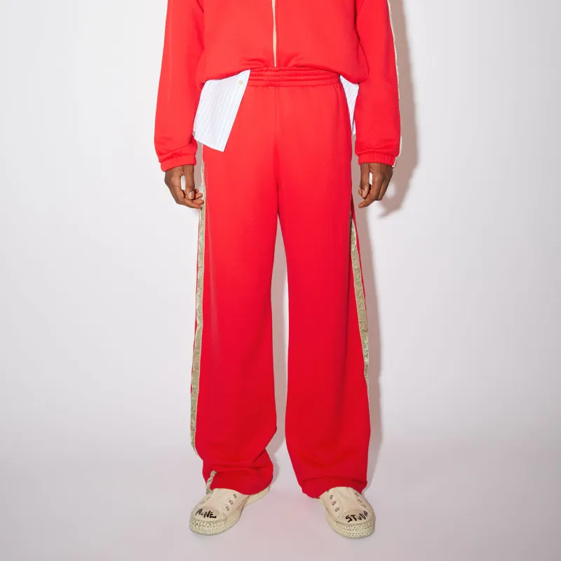 Acne Studios SS22 Knitted Sweatpants Unisex Red-1