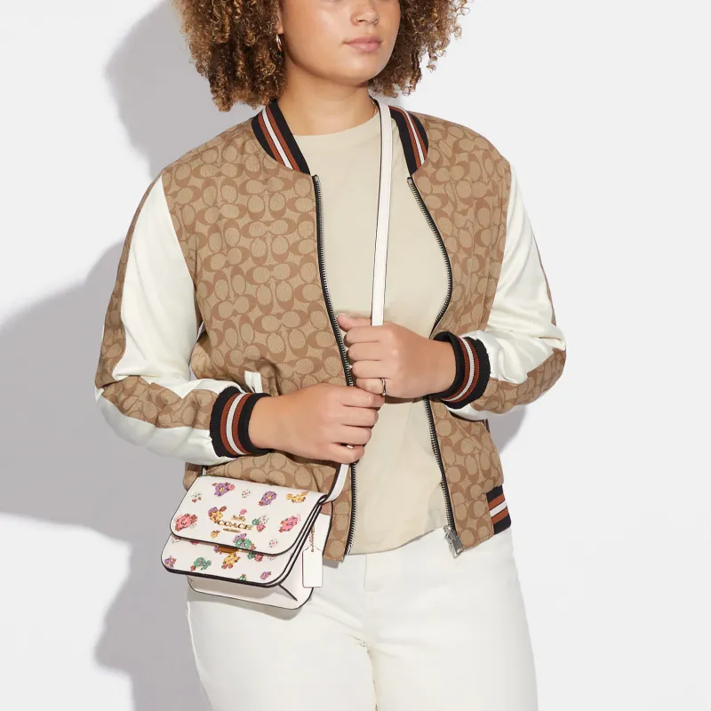 COACH Brynn Coated Canvas With Smooth Leather Shoulder Bag Crossbody Bag Mini Women's White-4