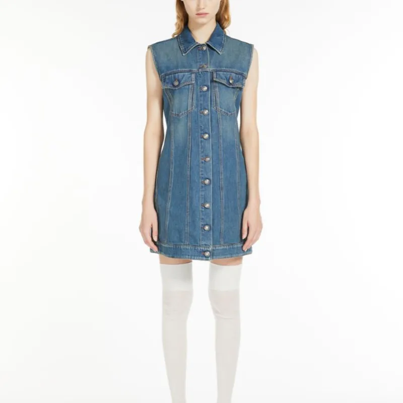 SportMax Denim Short Skirts Women's Blue-2