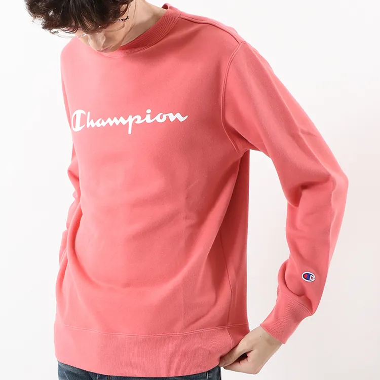 Champion Script Full Chest Logo Crewneck Sweatshirt-5