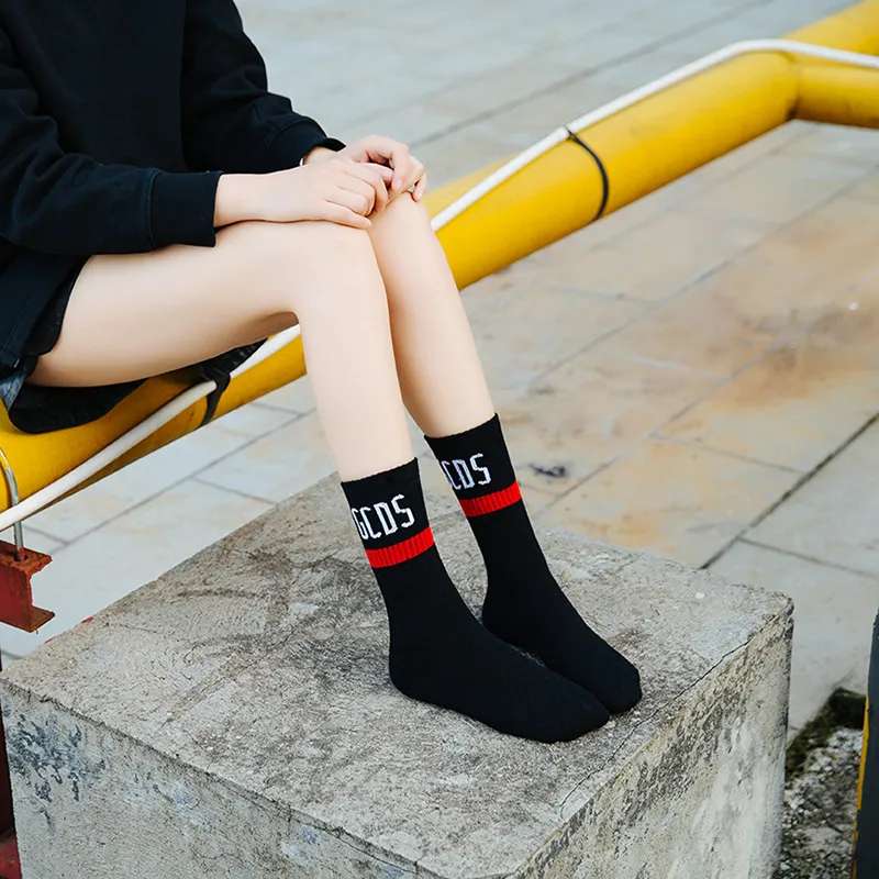 GCDS Logo Intarsia Ribbed Socks-1